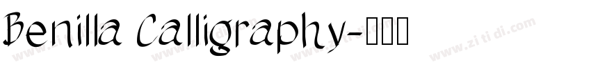 Benilla Calligraphy字体转换